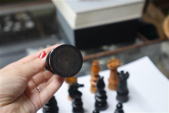 A Jacques style carved chess set